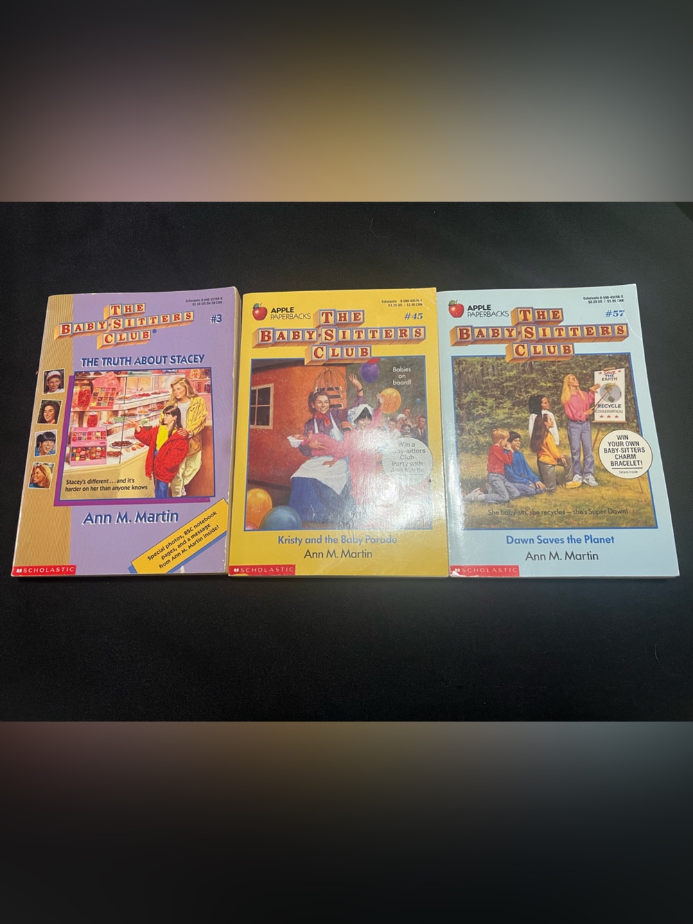 Lot of 3 TRUE FIRST PRINTING Vintage The Baby-Sitters Club Paperbacks